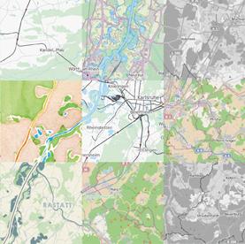 OpenStreetMap-Karte in verschiedenen Ansichten