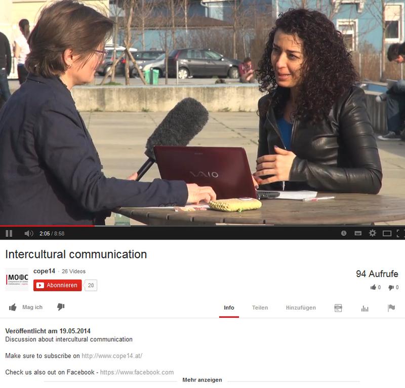 In Kurs-Woche 5 unterhielt sich Lehrende Gudrun Reimerth mit Visiting Speaker Miriam Bigdeli zum Thema Interkulturelle Kommunikation; 