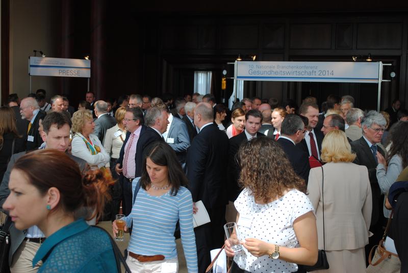 Participants at the 10th Nationale Branchenkonferenz Gesundheitswirtschaft, May 21-22, 2014 Rostock, Germany