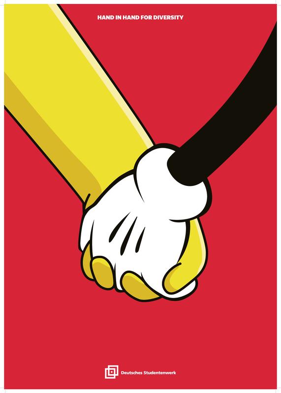 Nam Do Hoai, FH Düsseldorf, Hand in Hand for Diversity, 1. Platz beim DSW-Plakatwettbewerb 2013/2014