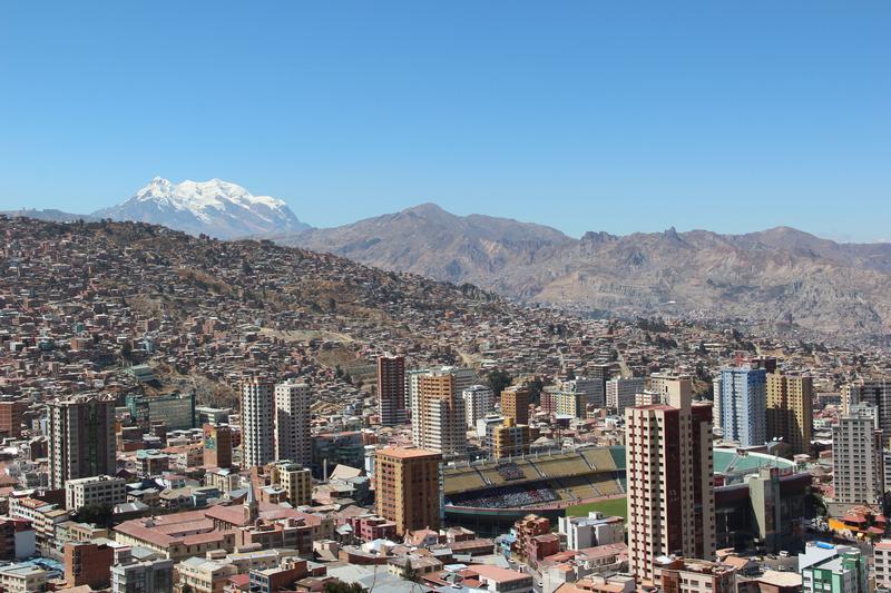 Blick auf das Hernando Siles-Stadion in La Paz.