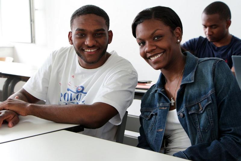 Jeff Mitchell (l.) und Diamond Abell gehören zu den Fulbright-Stipendiaten, die eine Summer School an der HWR Berlin absolvieren