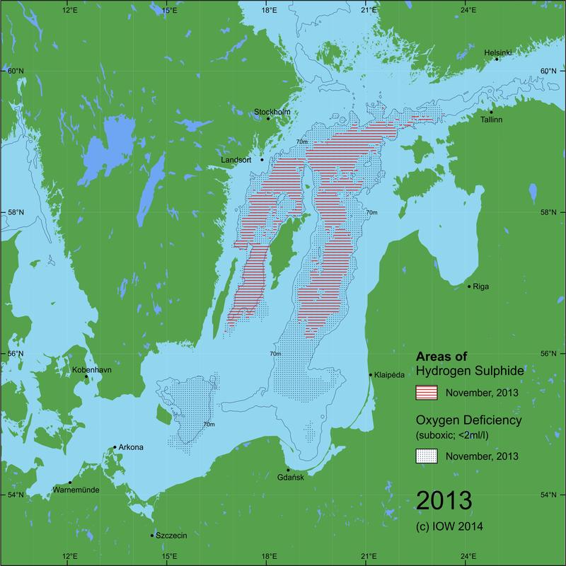 Central Baltic Sea November 2013 – Situation before salt water inflow