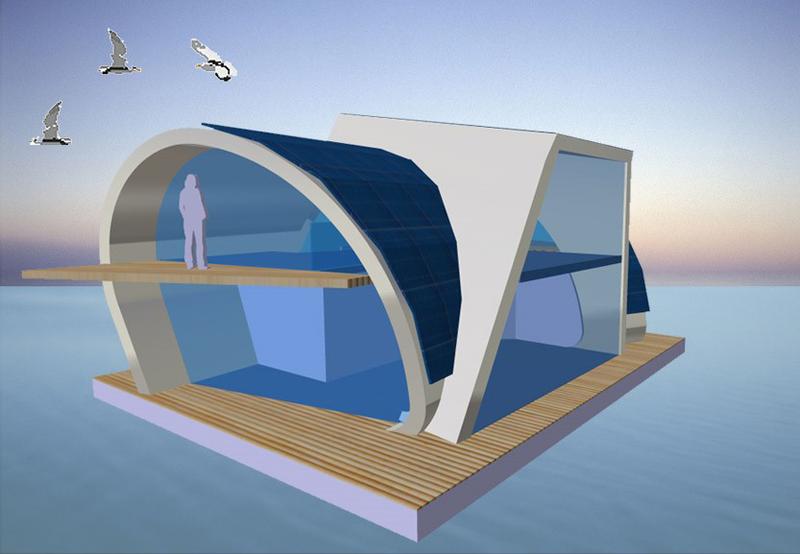 Vision eines schwimmenden autartec®-Hauses