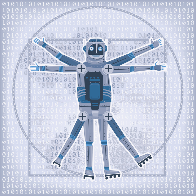 Vitruvianischer Roboter