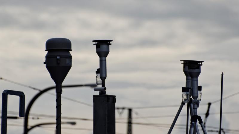 Aerosolmessstation des LfULG in Dresden. 