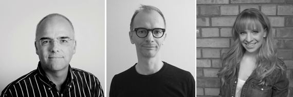 Die drei Preisträger 2014: Reto U. Schneider (links), Carsten Binsack (Mitte) und Alina Schadwinkel (rechts)