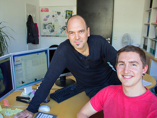 Daryl Domman (rechts) und Matthias Horn (Mitte)