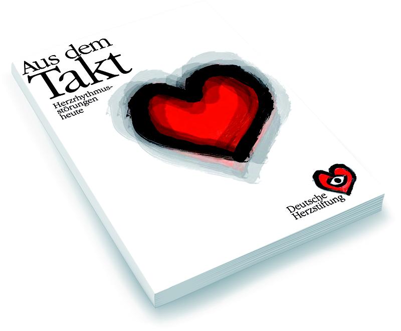 Der neue Sonderband der Deutschen Herzstiftung "Aus dem Takt – Herzrhythmusstörungen heute" (144 Seiten) mit zahlreichen Experten-Beiträgen.