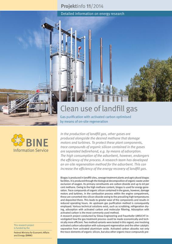 The BINE Projektinfo brochure “Clean use of landfill gas” (11/2014)