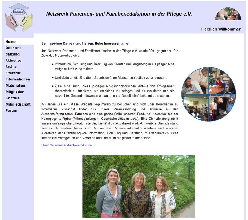 Screenshot von www.patientenedukation.de