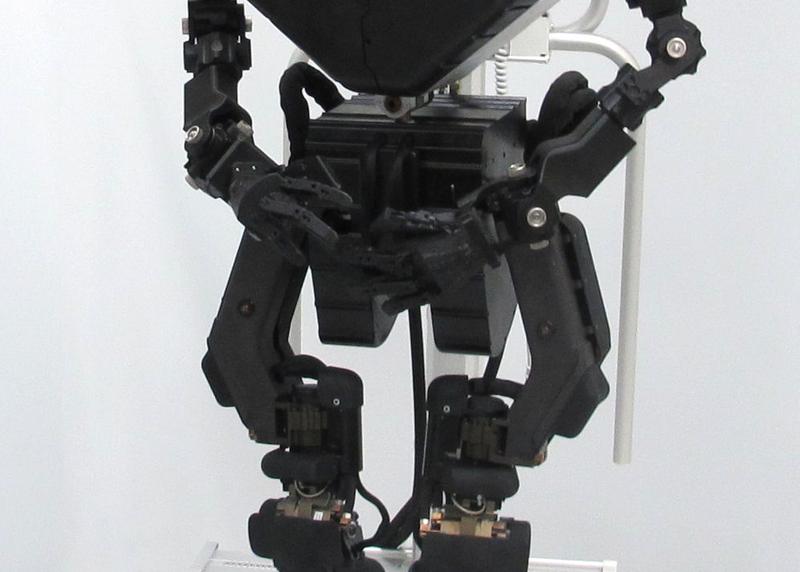 Part of “Athena”, the new humanoid robot with movable limbs. The 1,88 m tall robot is a sophisticated machine that will learn to stand, walk and balance and furthermore to reach for object