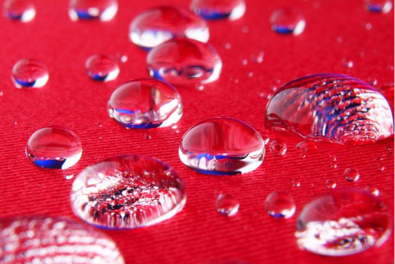 Hydrophobe Wirkung der Veredlungslösung.