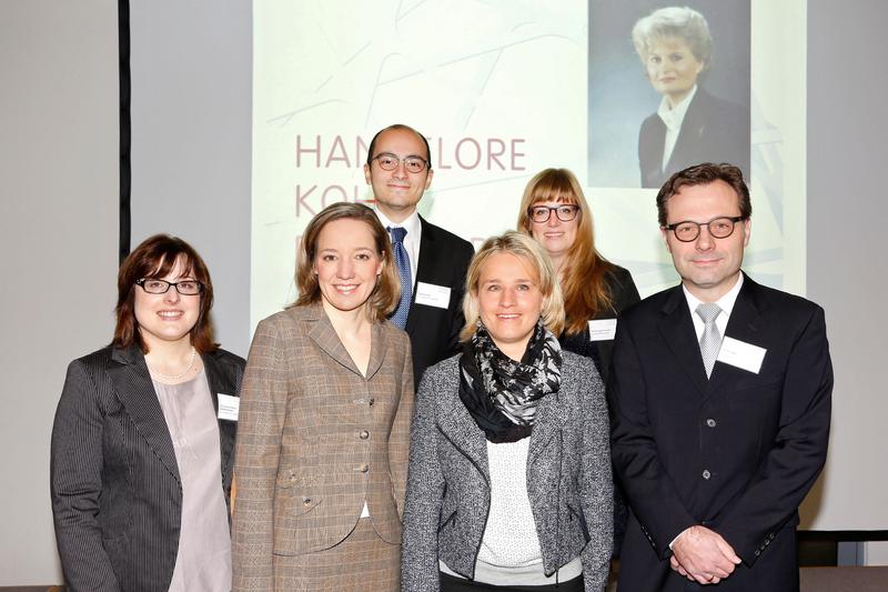Die Preisträger mit Dr. Kristina Schröder (Präsidentin ZNS), Verena Bentele (Behindertenbeauftragte der Bundesregierung und Prof. Dr. Jan Schwab (Vorstand ZNS)