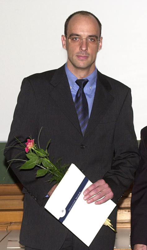 Dr. Falk Bernau bei der Verleihung der Promotionsurkunde an der Juristischen Fakultät der Universität Potsdam, November 2004