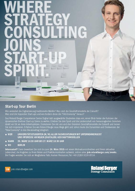 Tobias Rappers, Absolvent des Vollzeit-M.Sc.-Programms der HHL und Organisator der „Start-up Tour Berlin“, einer Veranstaltung der Unternehmensberatung Roland Berger Strategy Consultants. 