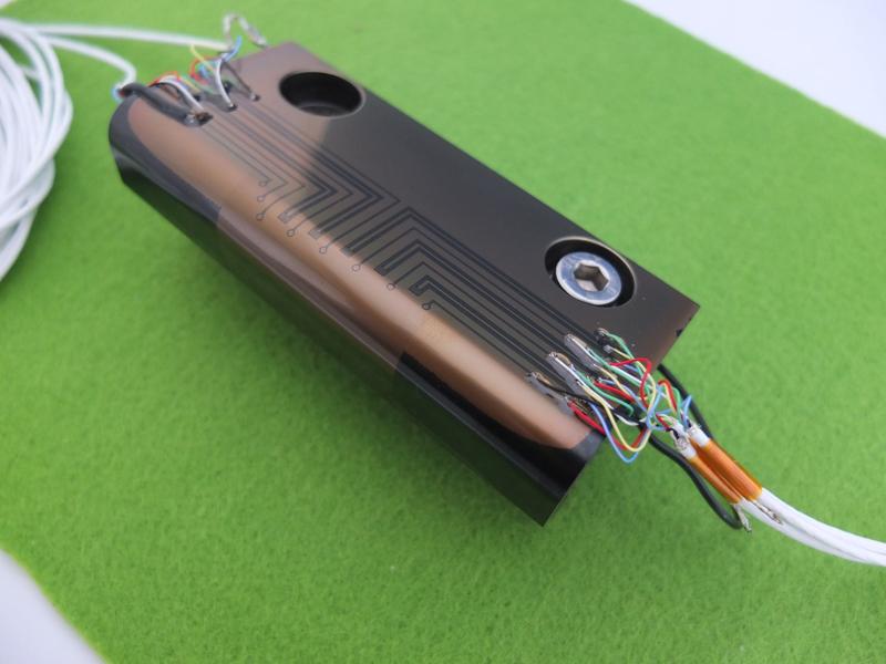 Strip metal drawing die with full thin film sensor system 