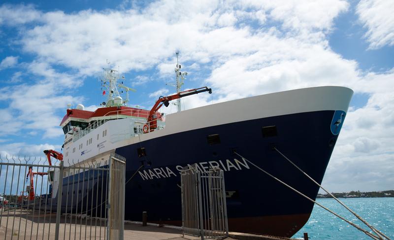 Forschungsschiff "Maria S. Merian" im Hafen von St. George's, Bermuda