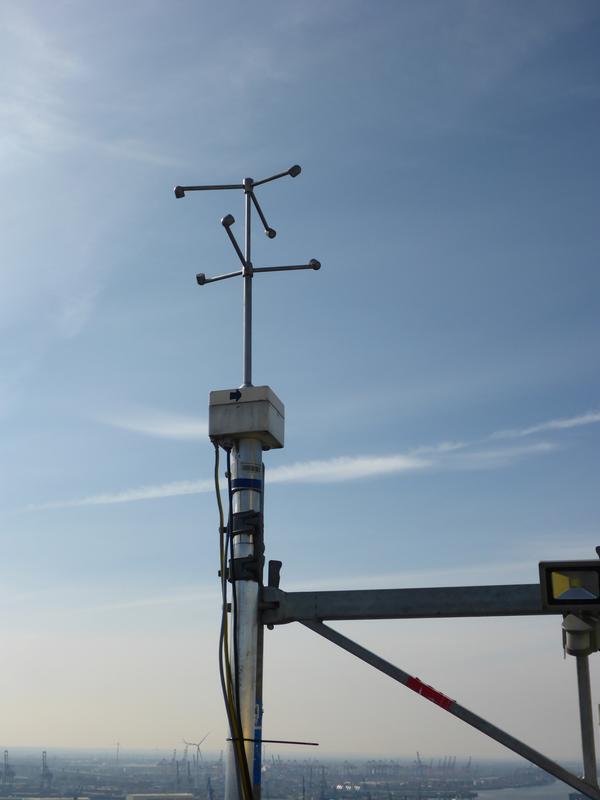 Ultraschall-Windmesser auf St. Nikolai