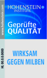 „Wirksam gegen Milben“ wird an Produkte vergeben, die eine hohe Hemmung der Entwicklung der Milbenpopulationen bewirken. Das entscheidende Kaufargument wird