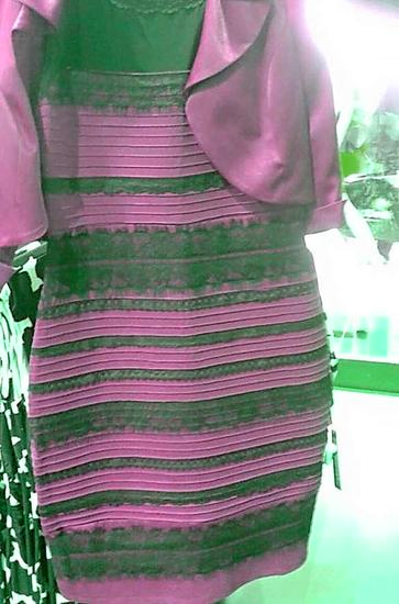 Cross check with a reddish coloured dress.