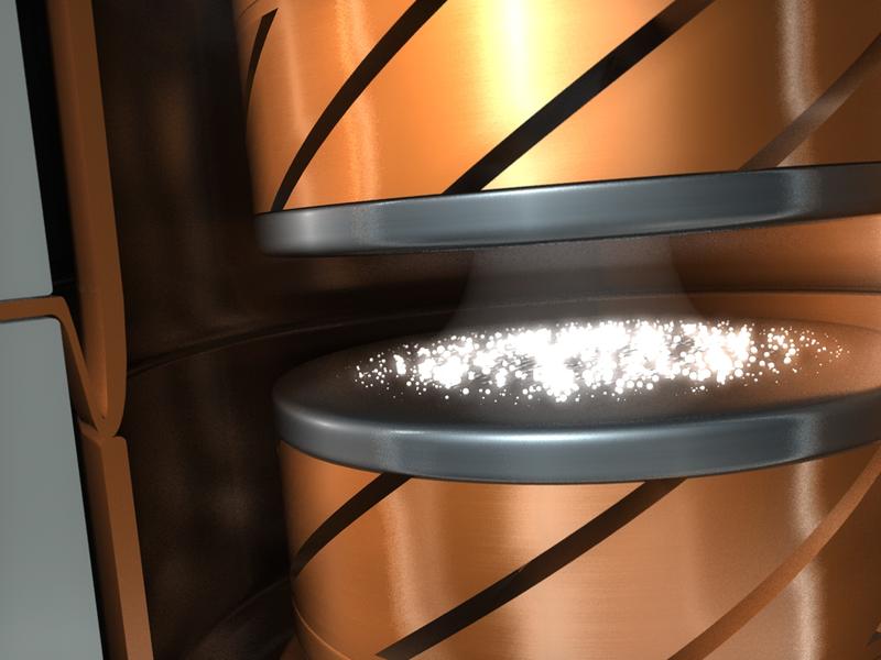 Vakuumlichtbogen während eines Schaltvorganges