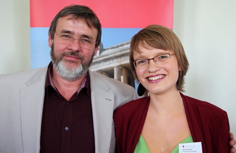 Ab jetzt ein Team: Stipendiatin Jenny Klann und Förderer Matthias Franke