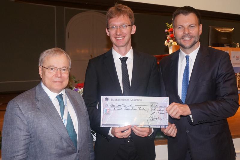 Von links: Prof. Heinrich Worth, Deutsche Atemwegliga, Dr. Sebastian Bode, Dr. Marcus Michael Müller, GlaxoSmithKline