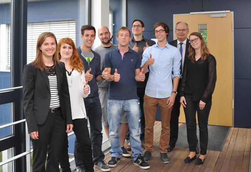Daumen hoch: Die Jury des Gründerwettbewerbs im Studiengang Energiewirtschaft der Hochschule Biberach war überzeugt von der Idee „Allergoon“, eine Gesundheitsapp. 
