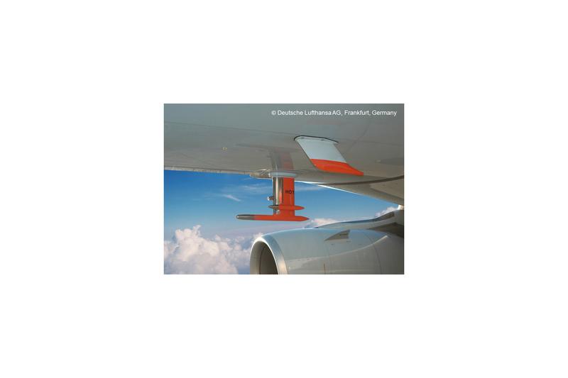 Das für IAGOS-CARIBIC entwickelte Einlasssytem am IAGOS-CARIBIC Airbus.