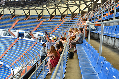 Studierende der BiTS im Santiago Bernabéu Stadion