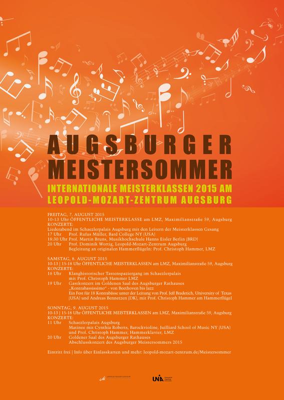 Soll zum regelmäßigen August-Ereignis werden: der Augsburger Meistersommer des Leopold-Mozart-Zentrums