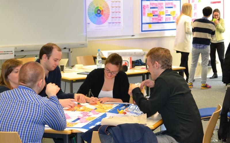 Praktische Übungen im Entrepreneurship-Unterricht an der HHL Leipzig Graduate School of Management. Foto: HHL 