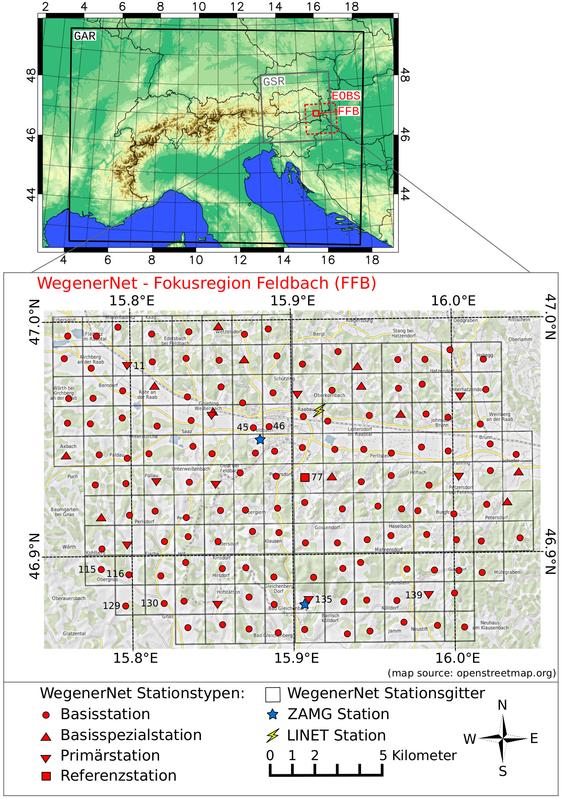 Das WegenerNet in der Feldbachregion/Südoststeiermark ist ein dichtes Netz von mehr als 150 Stationen für die Wetter- und Klimaforschung.
