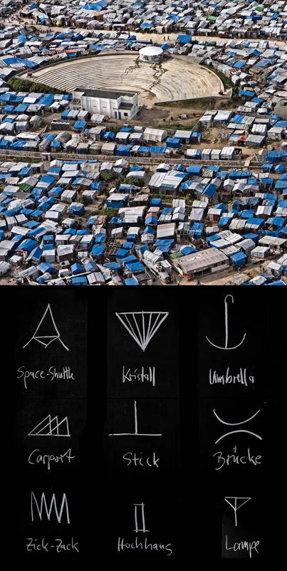 Neun Icons entwickelten die Teilnehmer der Internationalen Sommerakademie Wismar zum Thema „Displace – Ein Zeltlager ist nicht mein Zuhause“ stellvertretend für ihre Konzepte zu mobilen Flüchtlings