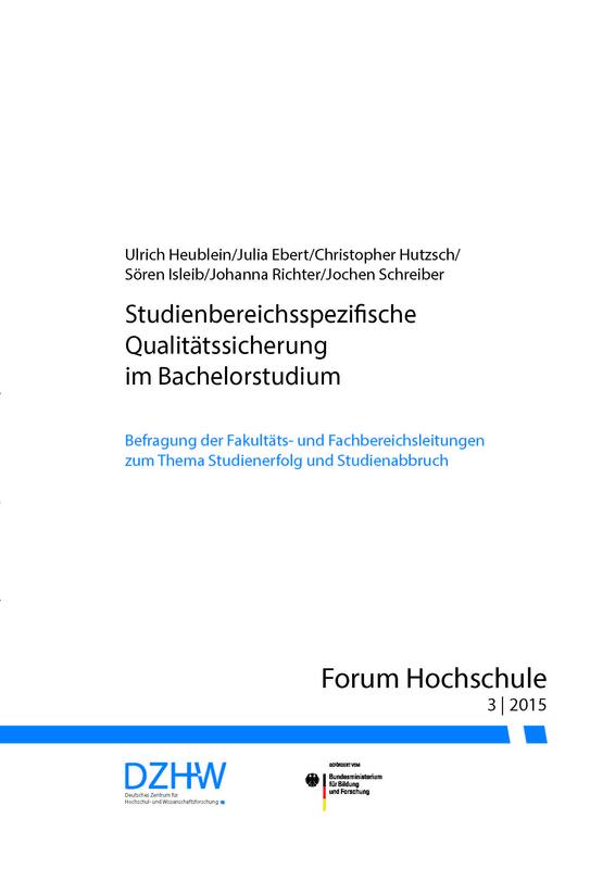 Cover „Studienbereichsspezifische Qualitätssicherung“