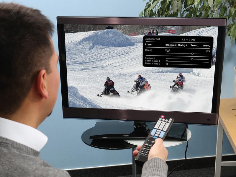 MPEG-H 3D Audio Standard erlaubt es dem Fernsehpublikum zukünftig, den Ton individuell anzupassen. 