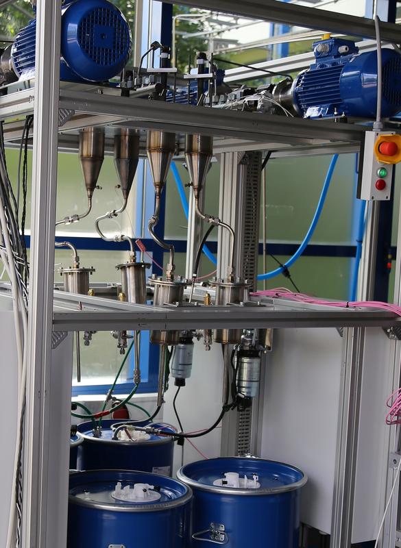 Test bench for the investigation of internal deposits in diesel injectors.