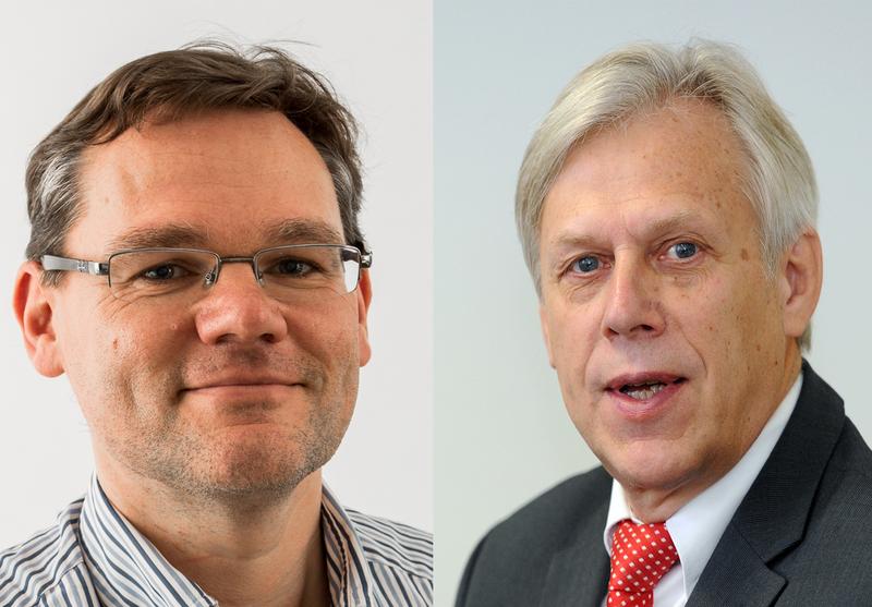 Prof. Dr. Marc Maegele (li) und Prof. Dr. Edmund Neugebauer