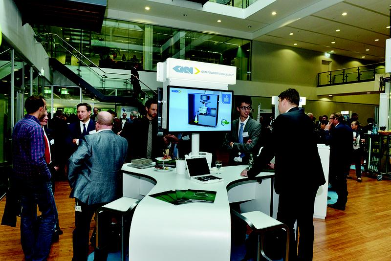 Time for networking at the ACAM opening ceremony on September 23, 2015, at the RWTH Aachen Campus.