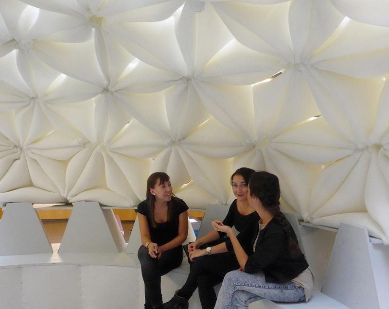 Der Experimentalpavillon von innen