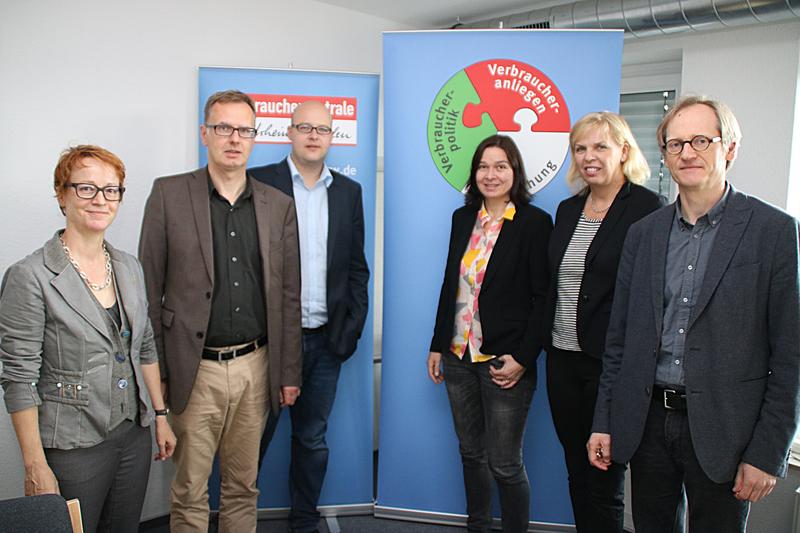 Der wissenschaftliche Beirat des KVF NRW. V.l.n.r.: M. Jaquemoth, Ch. Kleinschmidt, L. Dobusch, C. Meller-Hannich, H. Zander-Hayat (VZ NRW), J. Lamla
