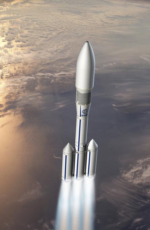 Ariane 6 – hier in einer Computersimulation – soll als neues Raketensystem der ESA ab 2020 zum Einsatz kommen.