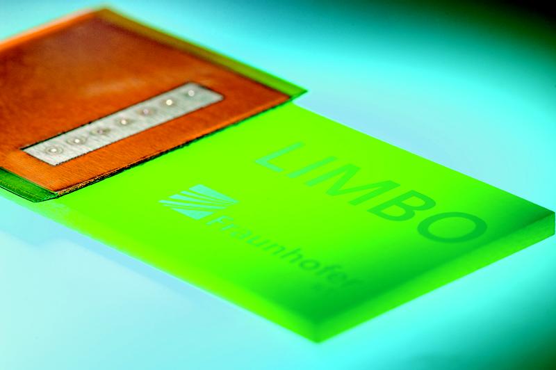 A 200 µm thick copper ribbon on a PCB joined via the LIMBO process.