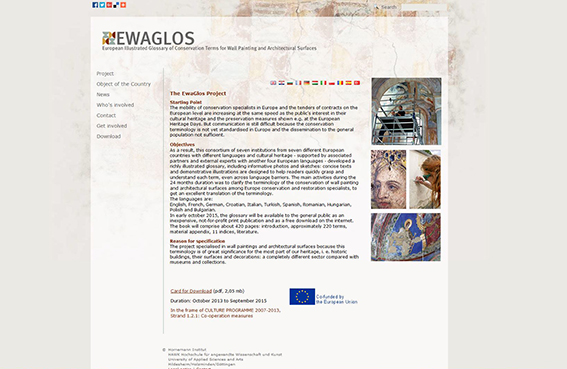 Screenshot der Internetseite von EwaGlos