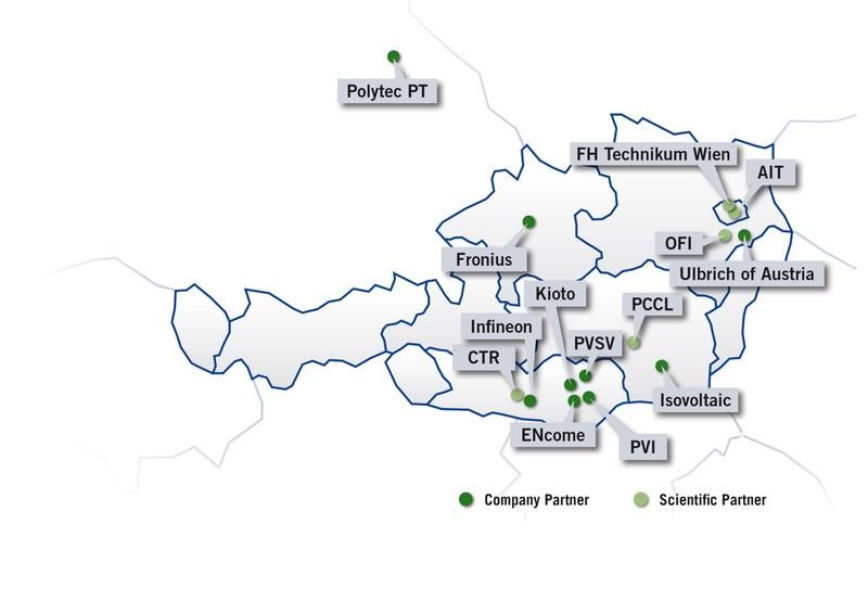 Five partners in science and nine partners in industry are participating in the Austrian photovoltaics lead project. 