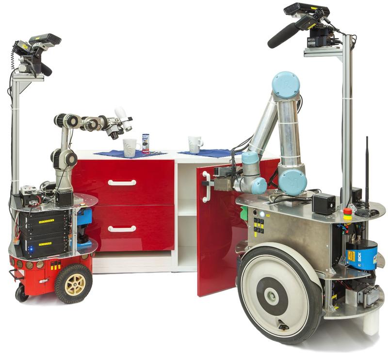 Die Service-Roboter `Kate´ und `Larry´ wurden von der Arbeitsgruppe Servicerobotik an der Hochschule Ulm entwickelt
