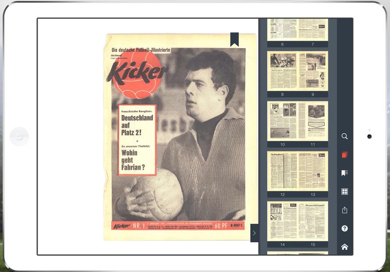Das gesamte »kicker Archiv« ist jetzt via App auf mobilen Geräten jederzeit und von jedem Ort aus zugänglich.