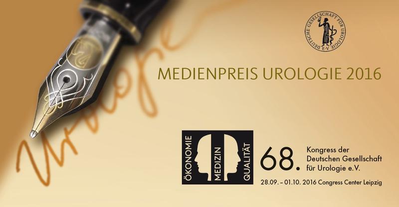 Überreicht wird der dotierte Medienpreis Urologie im Rahmen des 68. DGU-Kongresses, der vom 28.9. bis 1.10.2016 im Congress Center Leipzig stattfinden wird.