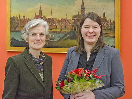 Rektorin Prof. Johanna Eleonore Weber und Dr. Antje Vogelgesang